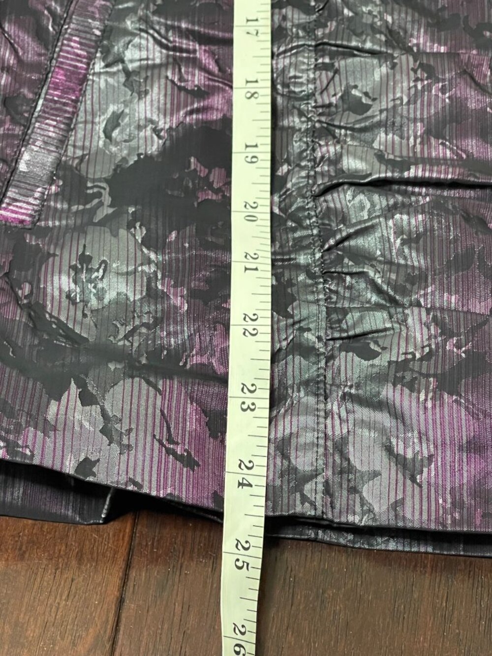 Womens Ruched Jacket Size Large Metallic Purple & Black Picadilly Fashions - Picture 4 of 16